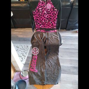 Justice outfit size 12/ Disney princess pants